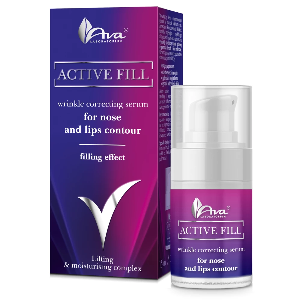 AVA Ava active fill lifting hatású bőrfeszesítő és ráncfeltöltő krém az orr és száj környéki ráncok ellen 15 ml
