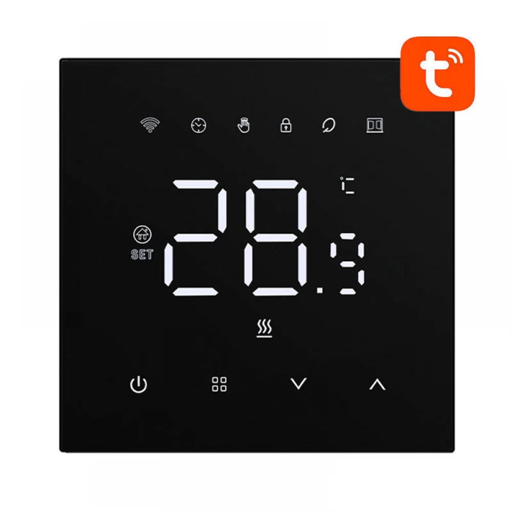 AVATTO WT410-BH-3A-B Intelligens termosztát gáz bojler 3A WiFi fekete