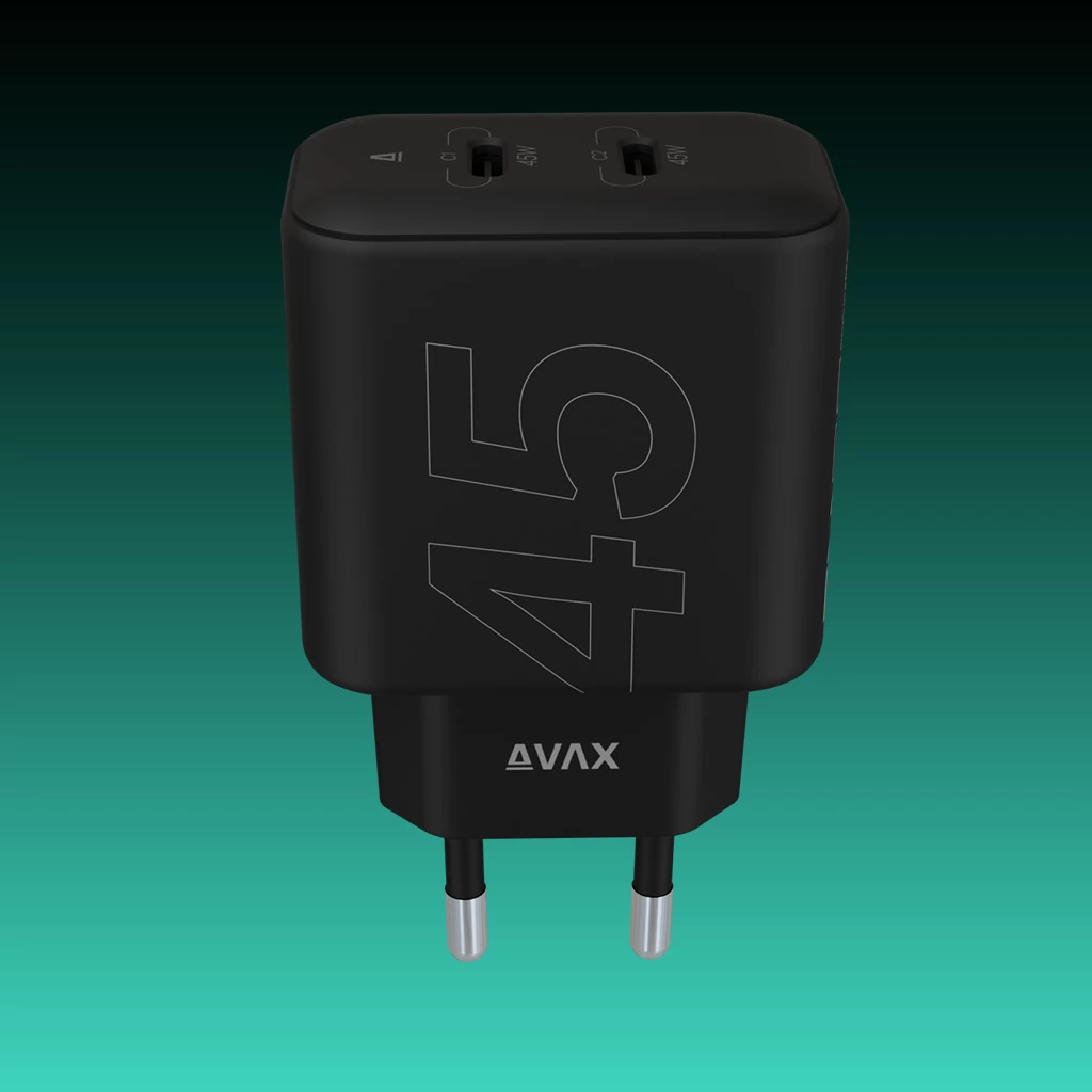 AVAX CH602B SPEEDY+ 45W GaN gyors töltő adapter