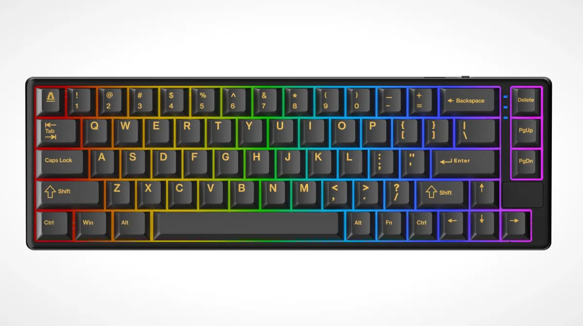 AVAX GM01 PRO 65% RGB tri-mode mechanikus billentyűzet Gateron Brown Magyar fekete