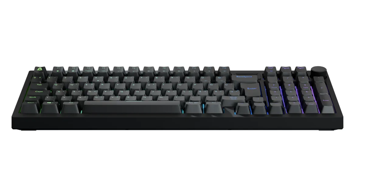 AVAX GM03 98% Gasket RGB mechanikus vezetékes billentyűzet Outemu Brown Magyar fekete