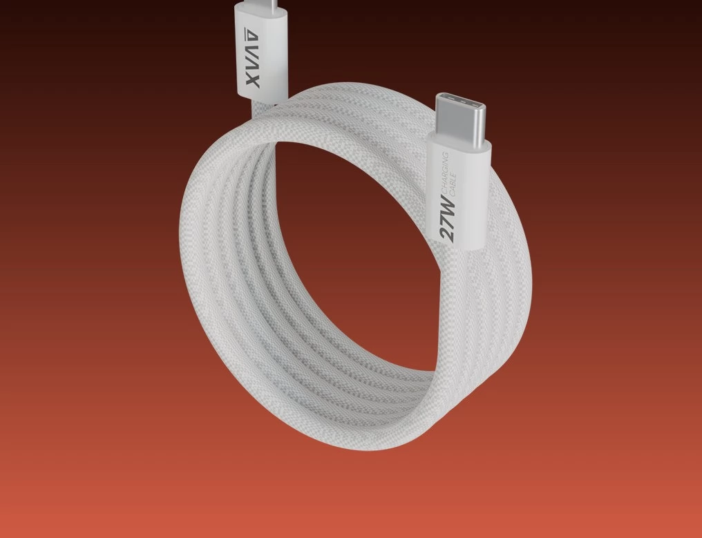 AVAX USB 2.0 Type C Lightning Töltő/adat Fehér 1m CB611W