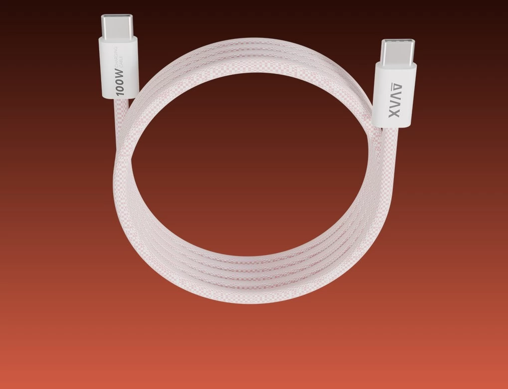 AVAX USB 2.0 Type C Összekötő Rózsaszín 1m CB610P