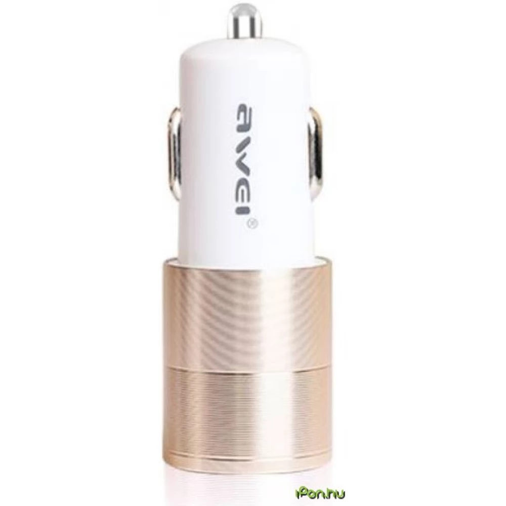AWEI C-100 szivargyújtó töltő 2xUSB 2.4A fehér