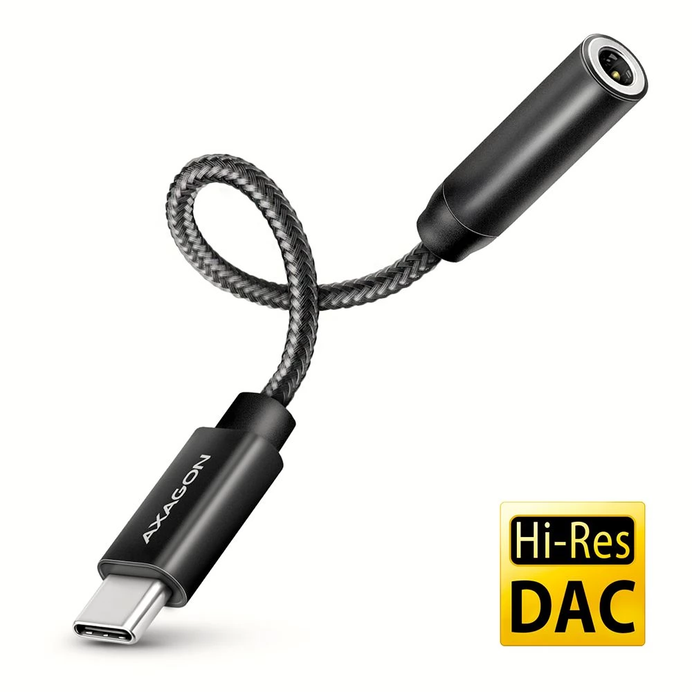 AXAGON ADA-HC USB-C - Hi-Res DAC audio adapter Fekete