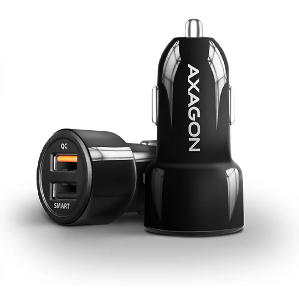 AXAGON Autós töltő 2xQC3.0/FCP+2.4A fekete