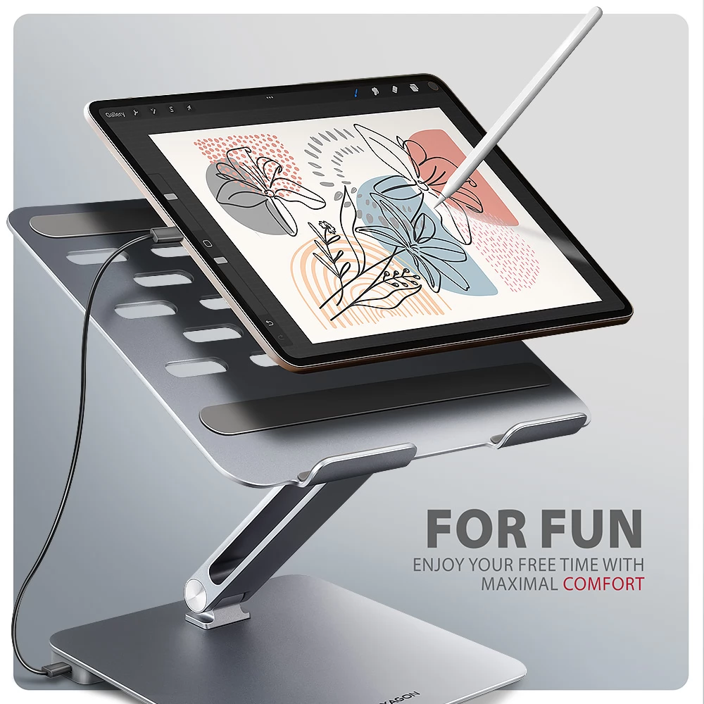 AXAGON HMC-STND USB-C 5Gbps ALUMINUM STAND & HUB 7in1