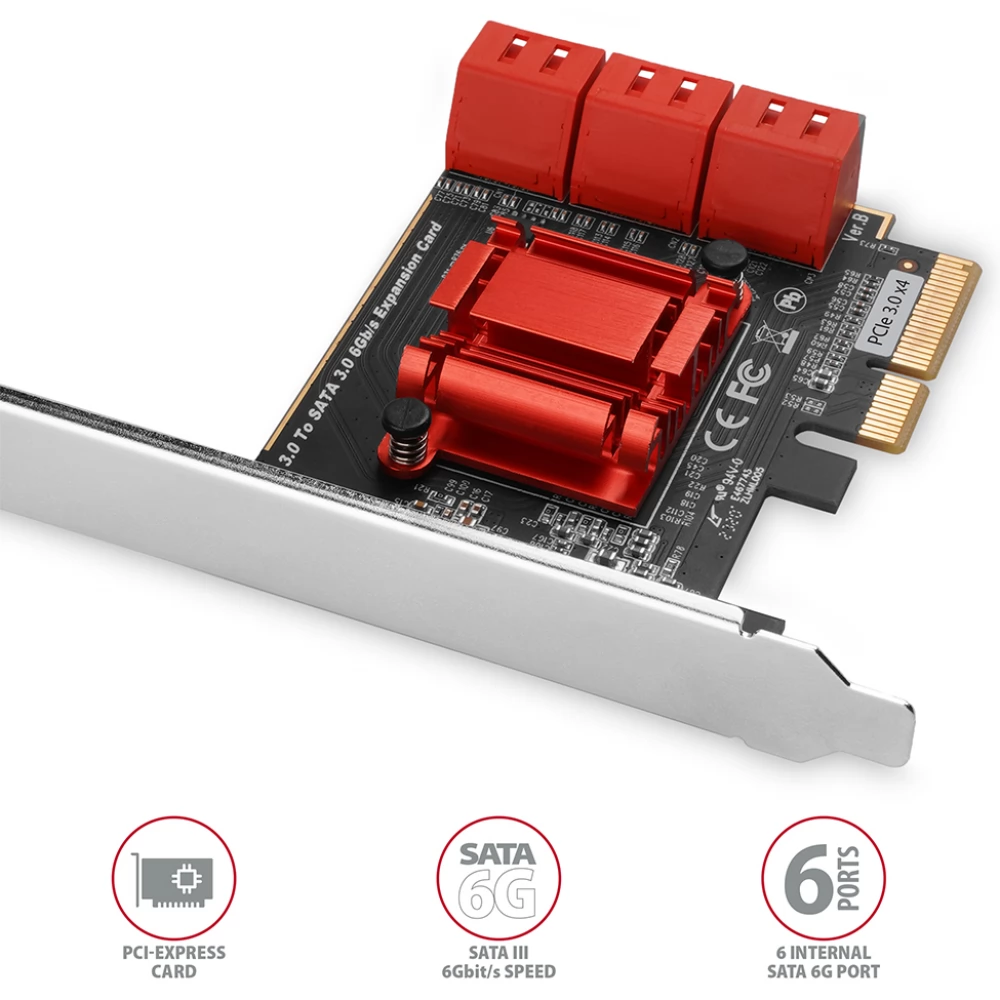 AXAGON PCES-SA6 PCIe controller 6x SATA 6G
