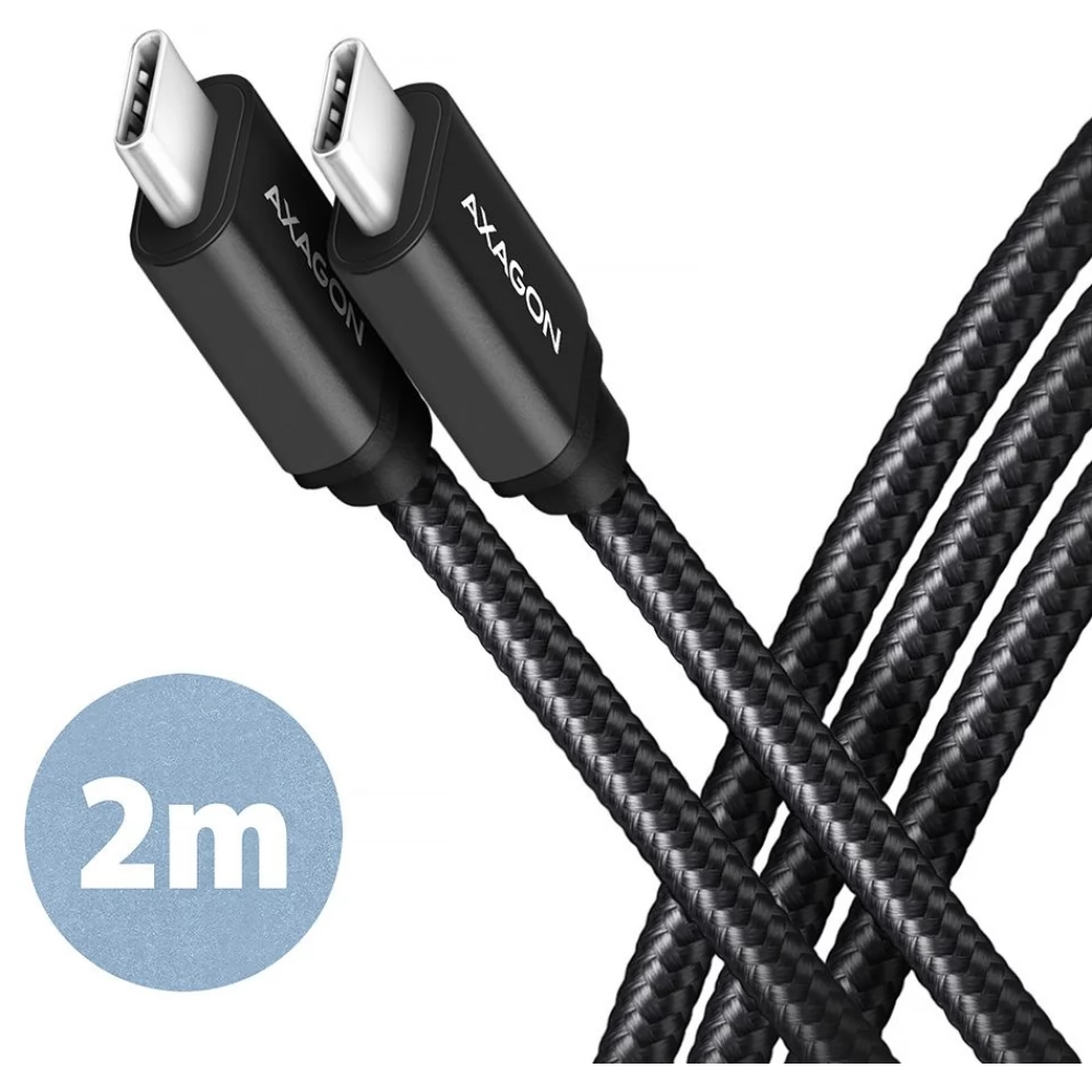 AXAGON USB 3.0 Type C Összekötő Fekete 2m BUCM3-CM20AB