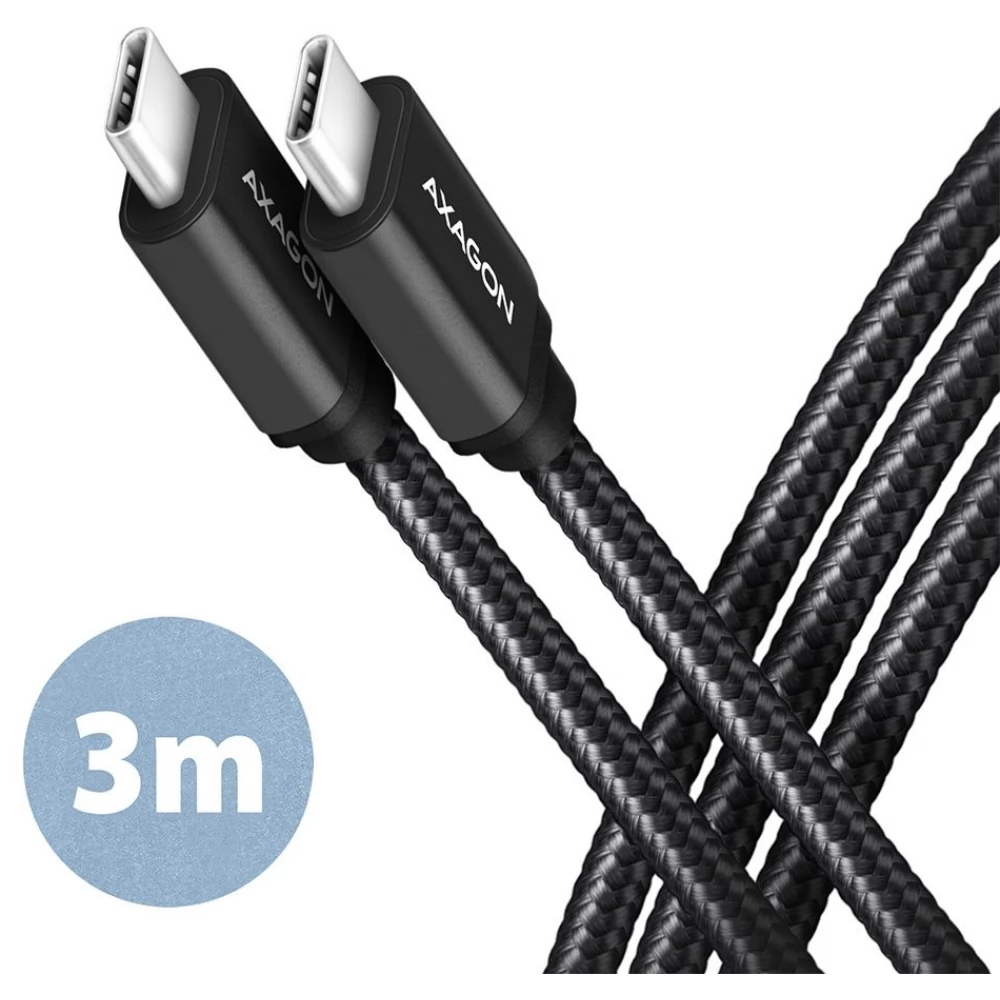 AXAGON USB 3.0 Type C Összekötő Fekete 3m BUCM3-CM30AB