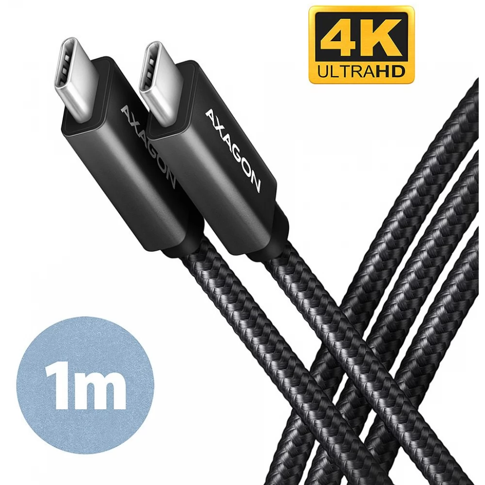 AXAGON USB 3.1 Type C Összekötő Fekete 1m BUCM32-CM10AB