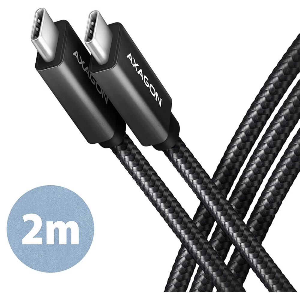 AXAGON USB 3.1 Type C Összekötő Fekete 2m BUCM32-CM20AB
