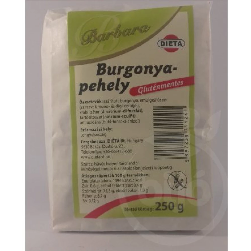 Barbara gluténmentes burgonyapehely 250 g