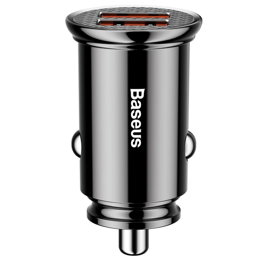 BASEUS Circular autós töltő 2xUSB QC3.0 5A 30W fekete