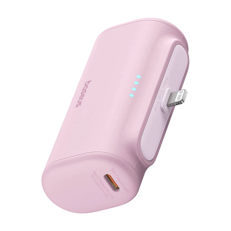 BASEUS Compact Powerbank 5000mAh 20W Lightning rózsaszín