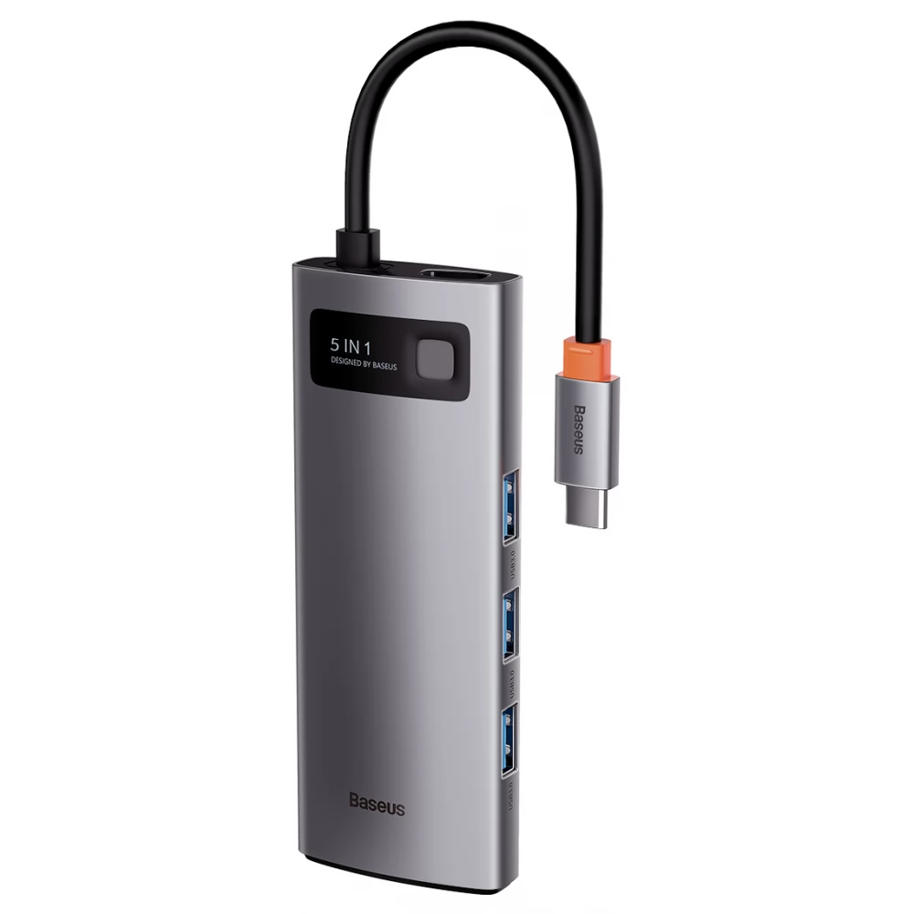 BASEUS Hub Adapter 5in1 USB-C to 3x USB 3.0 + HDMI + USB-C PD v2