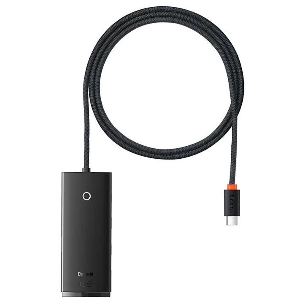 BASEUS Lite Series Hub 4in1 USB-C 4x USB 3.0 + USB-C 1m fekete