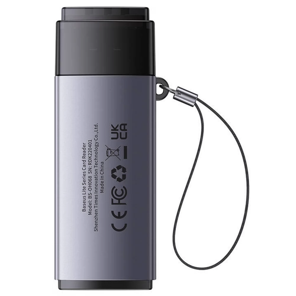 BASEUS Lite Series SD/TF memory card reader szürke