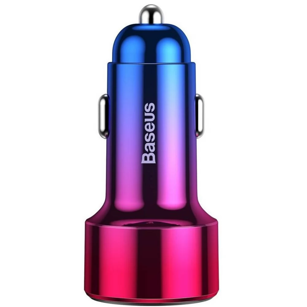 BASEUS Magic CCMLC20C Autós töltő 1xUSB 1xUSB-C 45W piros-kék