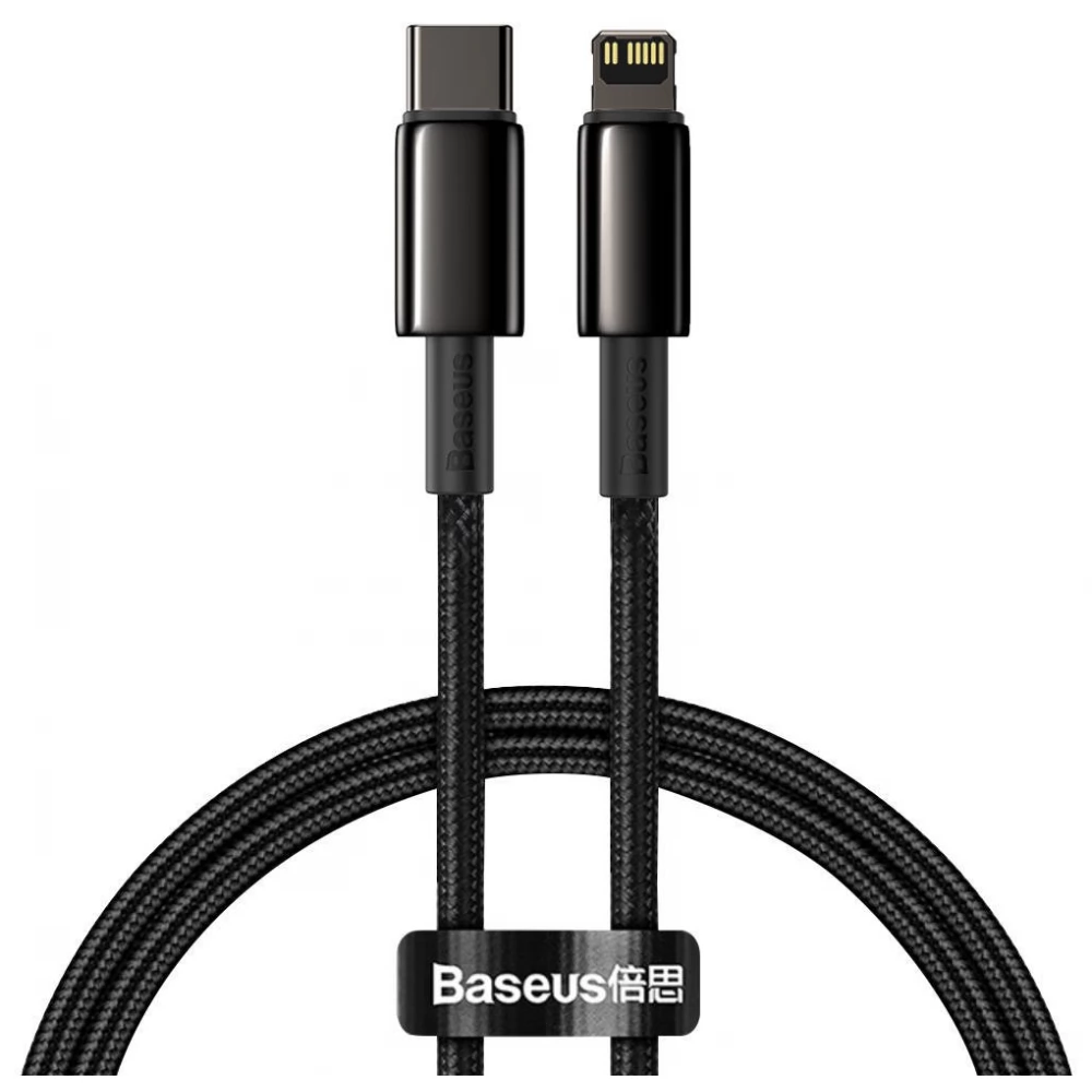 BASEUS USB 2.0 Type C Lightning Töltő/adat Fekete 2m CATLWJ-A01