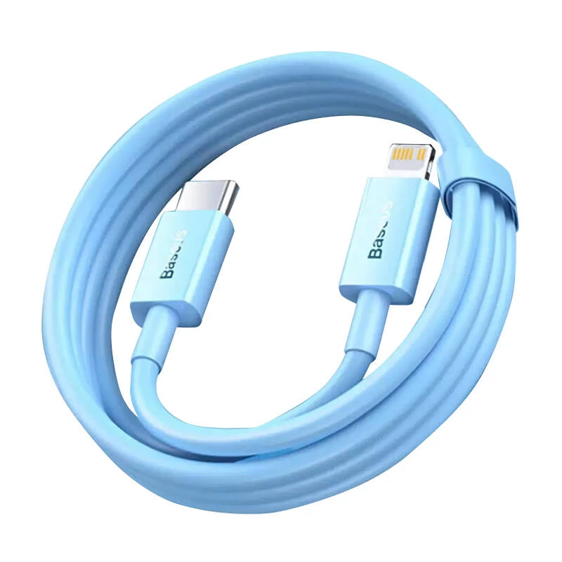 BASEUS USB 2.0 Type C Lightning Töltő/adat Kék 1m CAYS001903