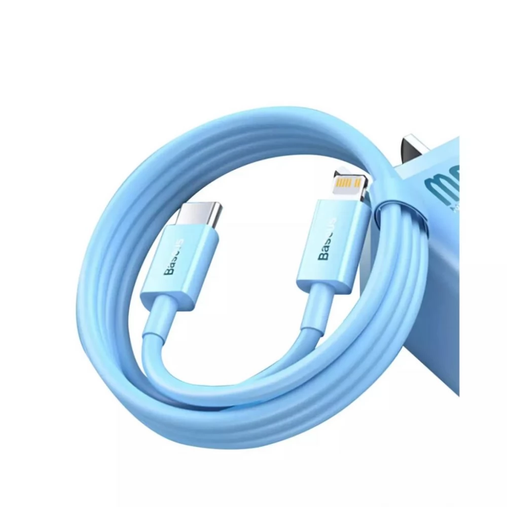 BASEUS USB 2.0 Type C Lightning Töltő/adat Kék 1m CAYS001903