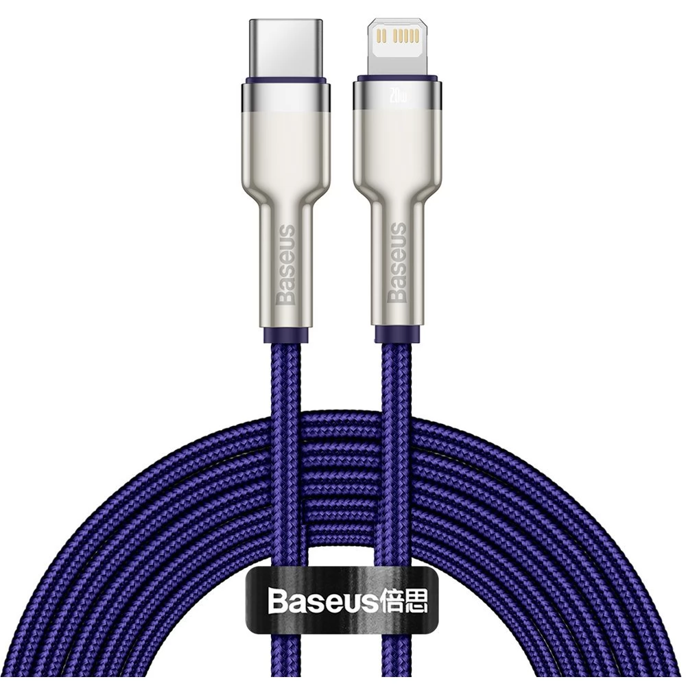 BASEUS USB 2.0 Type C Lightning Töltő/adat Lila 1m CATLJK-A05