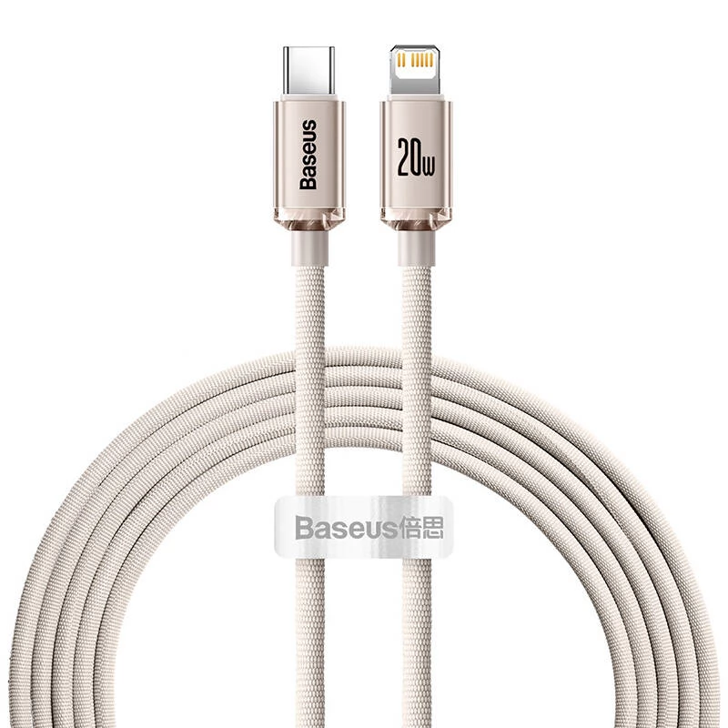 BASEUS USB 2.0 Type C Lightning Töltő/adat Rózsaszín 2m CAJY001404
