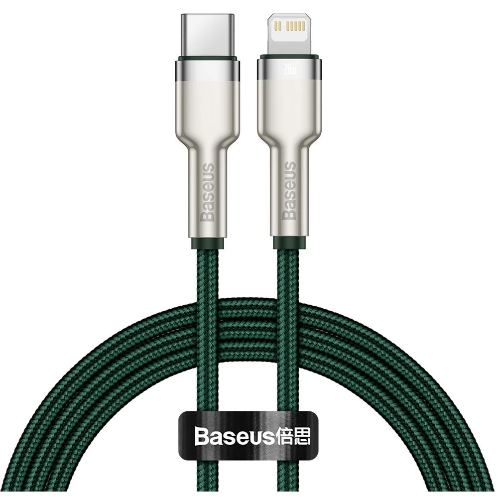 BASEUS USB 2.0 Type C Lightning Töltő/adat Zöld 1m CATLJK-A06