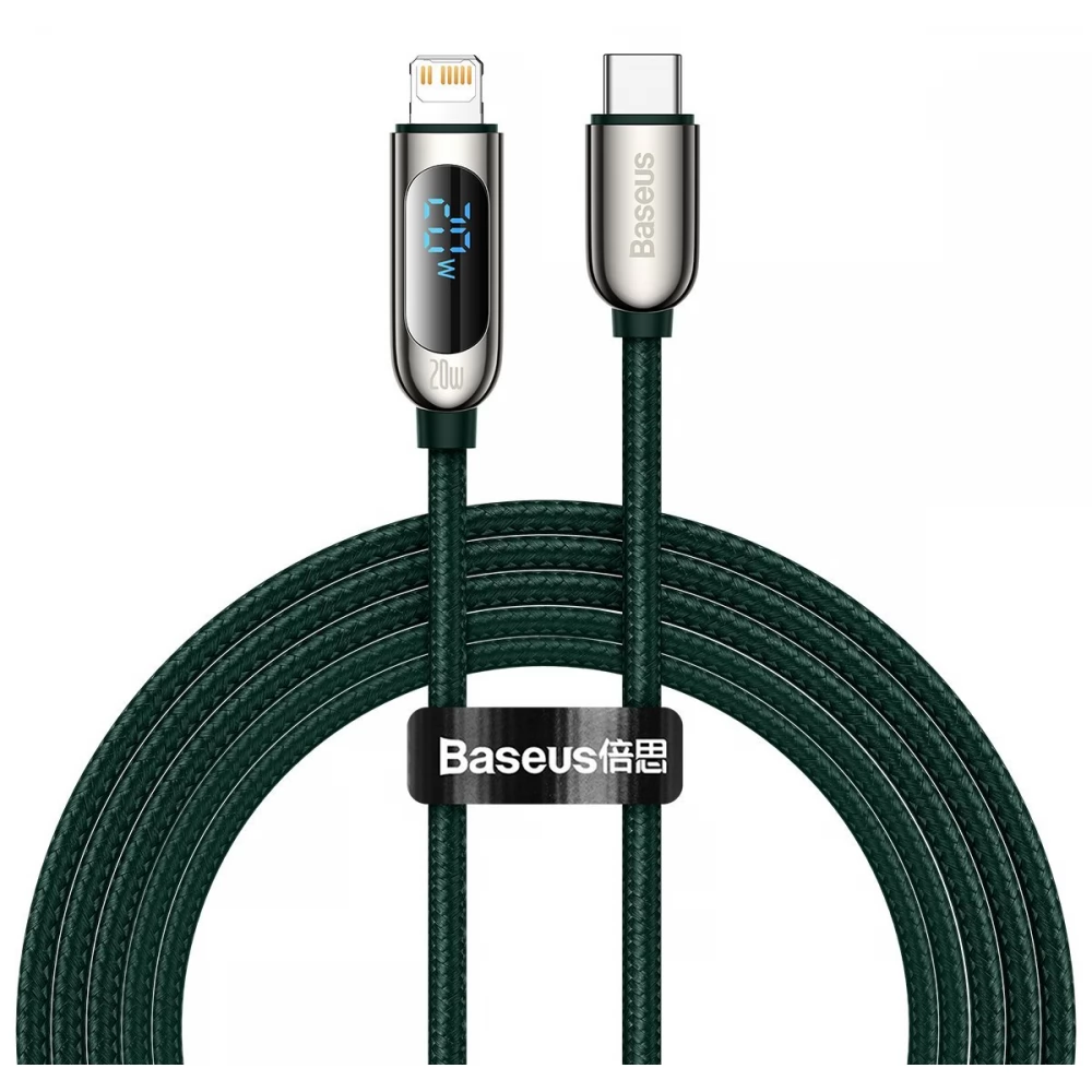 BASEUS USB 2.0 Type C Lightning Töltő/adat Zöld 2m CATLSK-A06