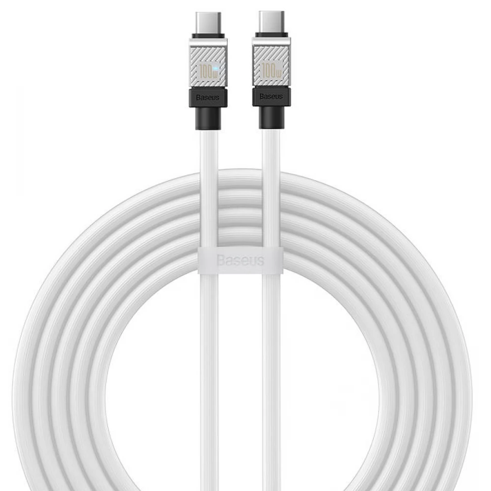 BASEUS USB 2.0 Type C Összekötő Fehér 2m CAKW000302