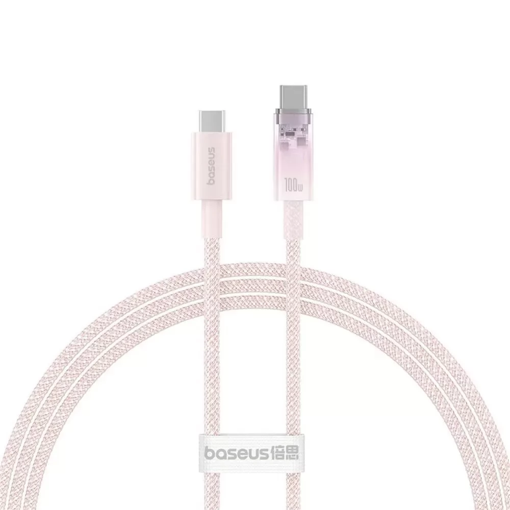 BASEUS USB 2.0 Type C Összekötő Rózsaszín 1m RS149718