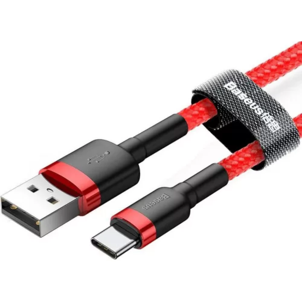 BASEUS USB 2.0 Type C Töltő/adatkábel Piros 50 cm CATKLF-A09