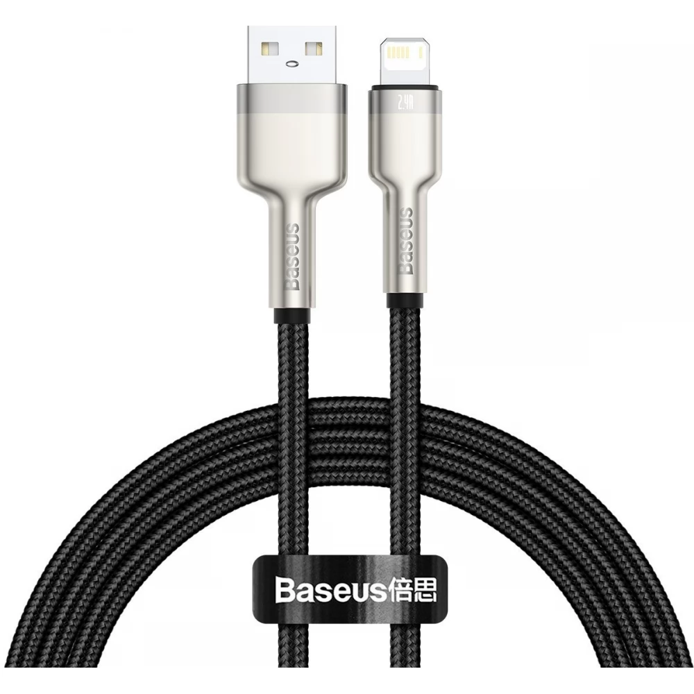BASEUS USB Lightning Töltő/adat Fekete 1m CALJK-A01