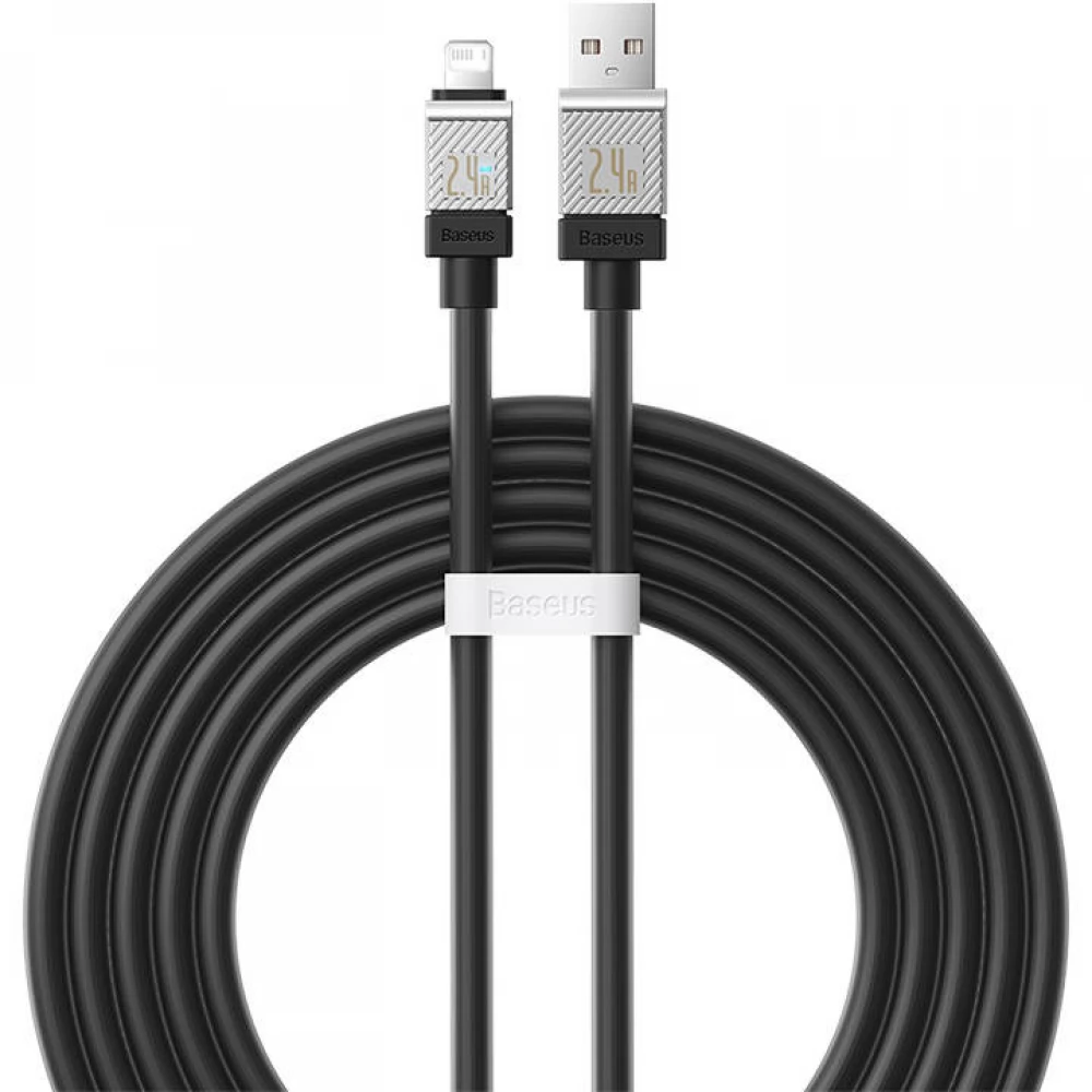 BASEUS USB Lightning Töltő/adat Fekete 2m CAKW000501