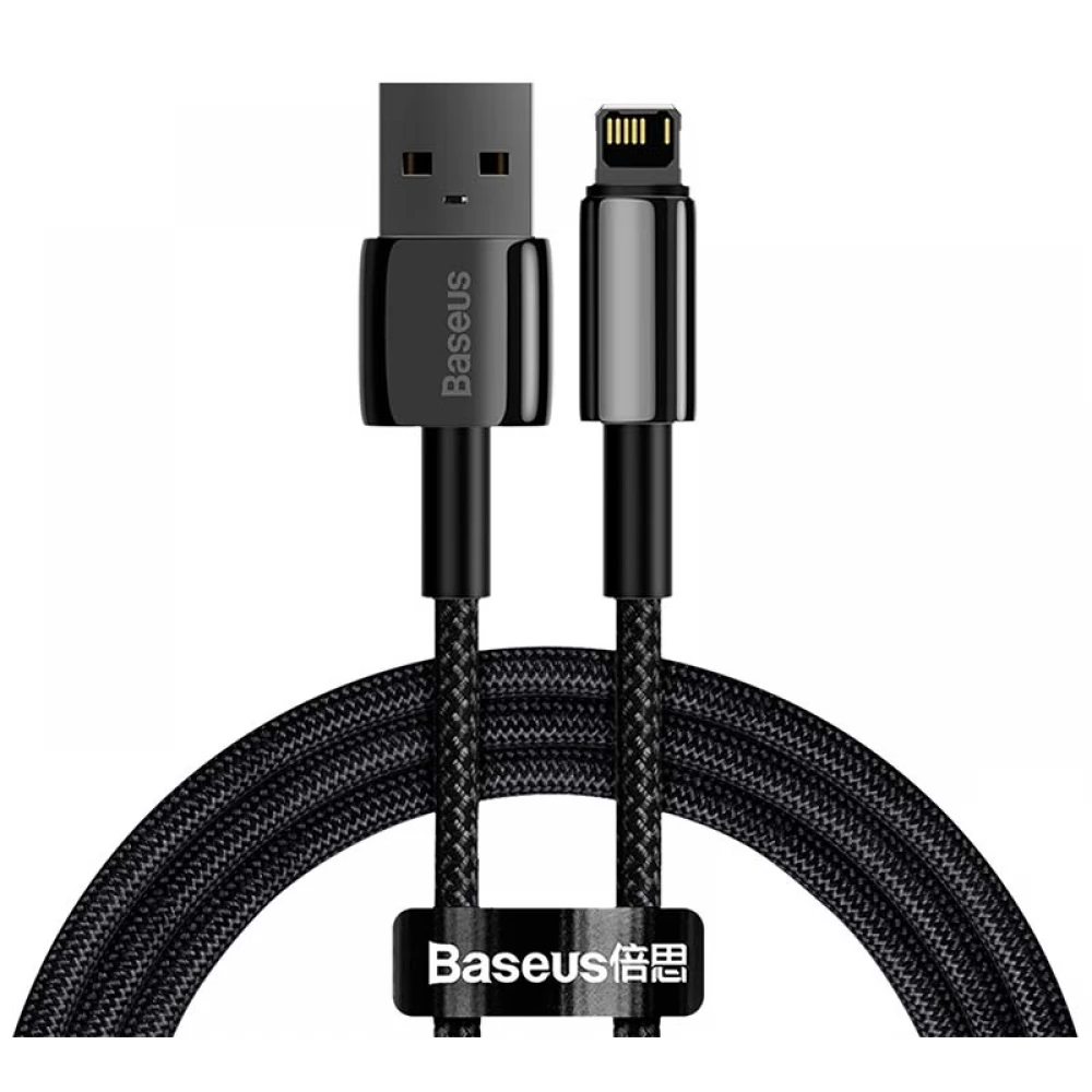 BASEUS USB Lightning Töltő/adat Fekete 2m CALWJ-A01