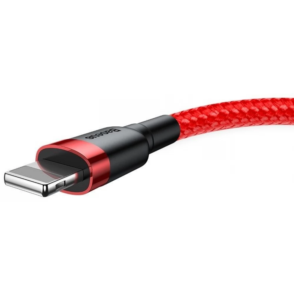 BASEUS USB Lightning Töltő/adatkábel Piros 2m CALKLF-C09