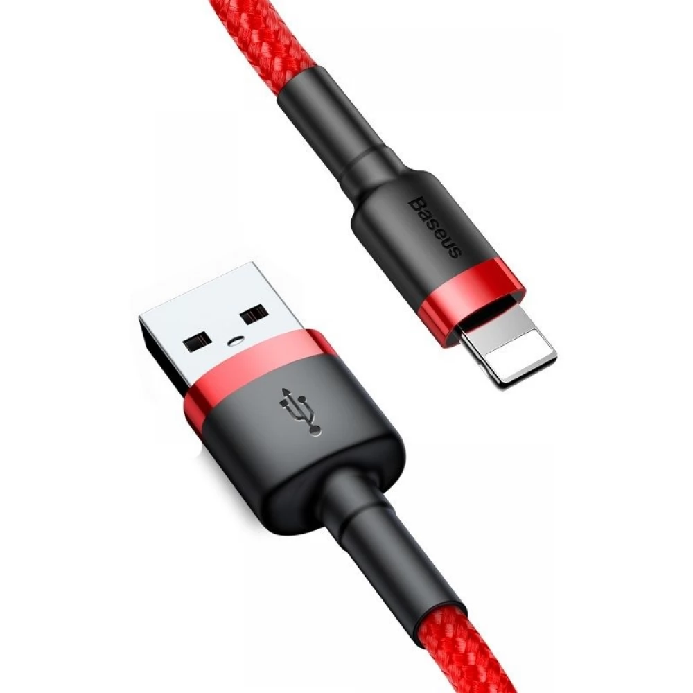 BASEUS USB Lightning Töltő/adatkábel Piros 50cm CALKLF-A09