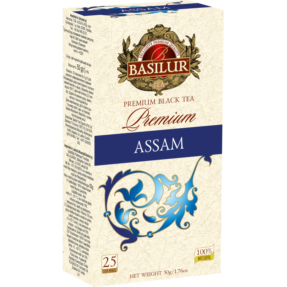 BASILUR premium assam fekete tea 25 filter 50 g