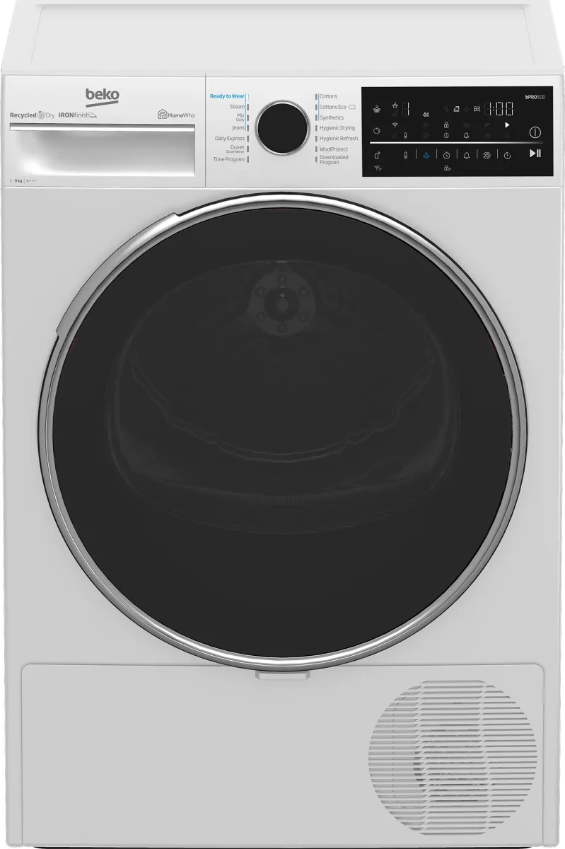 BEKO B5T89243W Szárítógép hőszivattyús 9 kg A+++ fehér