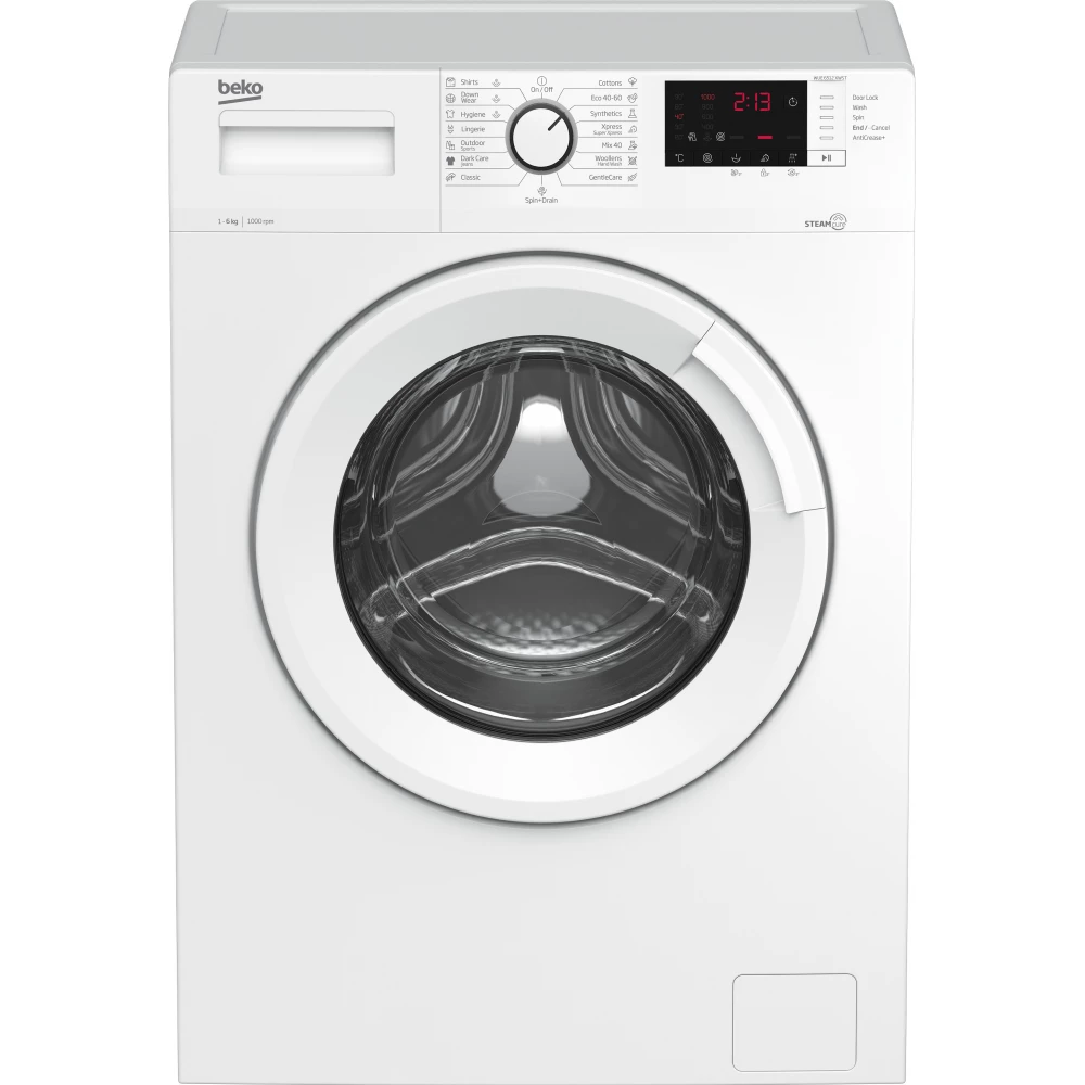 BEKO WUE 6512 XWST Mosógép szabadonálló 6 kg 1000 percenkénti fordulatszám
