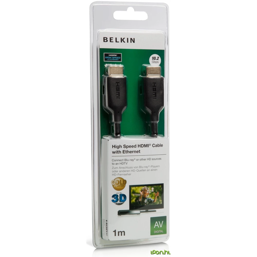 BELKIN HDMI Összekötő Fekete 1m F3Y021bt1M