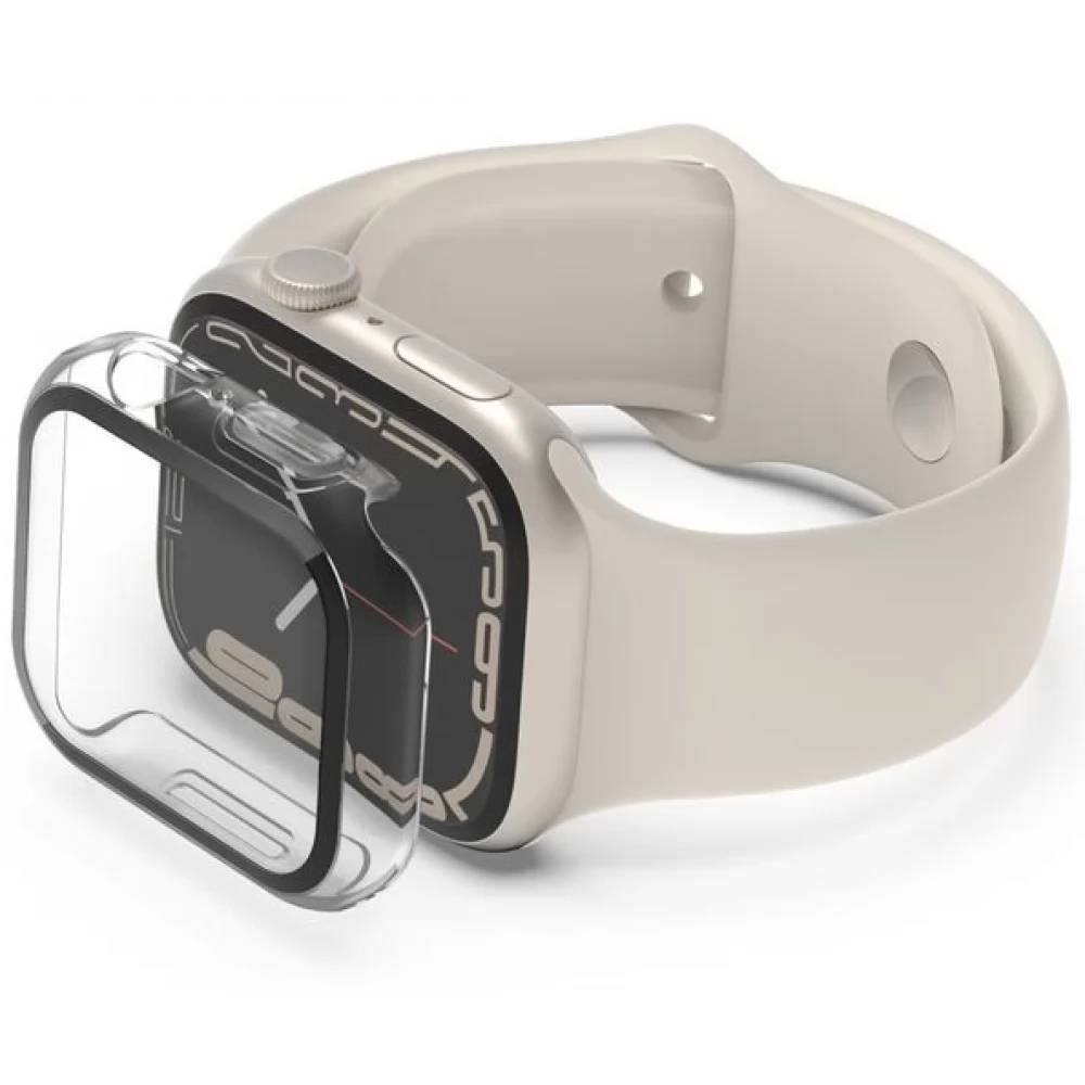 BELKIN ScreenForce TemperedCurve 2-in-1 Treated Screen Protector + Bumper Apple Watch Series 8/7/6/5/4 átlátszó