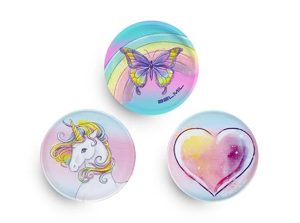 BELMIL Matrica tépőzáras Classy Plus táskához 3db Rainbow Love