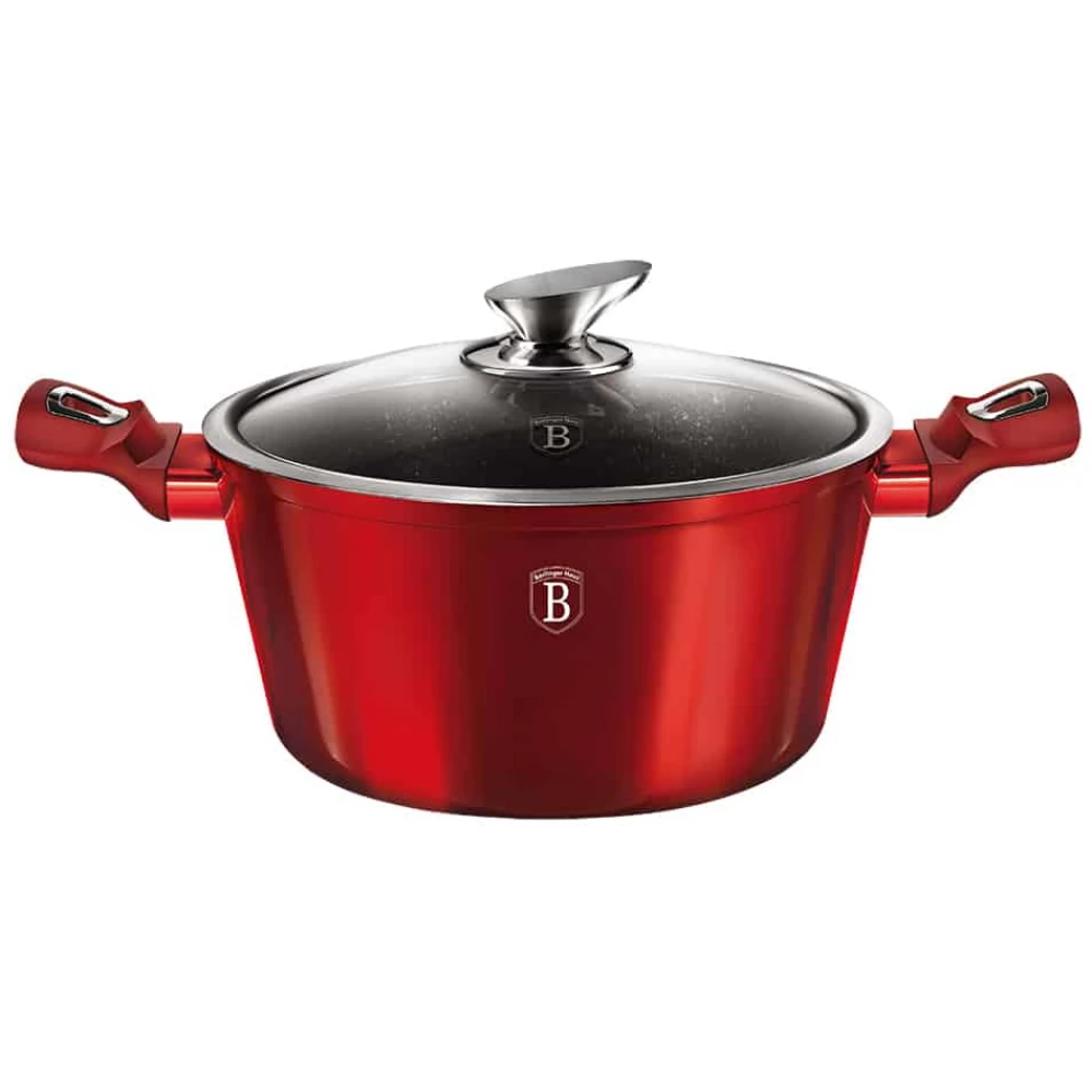 BERLINGER HAUS BH/1257N Metallic Line Burgundy Edition Lábas fedővel 4.1L