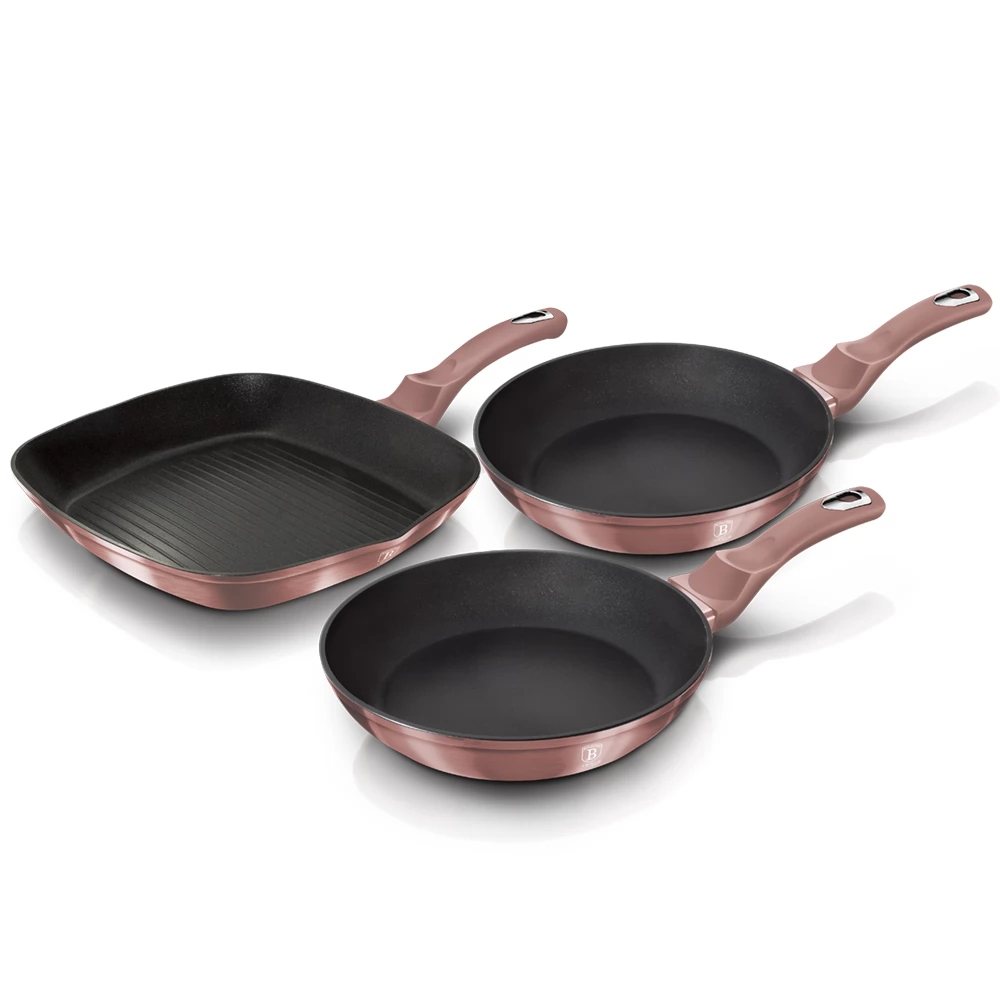BERLINGER HAUS BH/6041F Metallic Line I-Rose Collection 3 részes serpenyő
