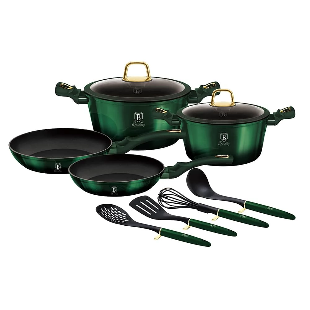 BERLINGER HAUS BH/7039 Emerald Collection Edénykészlet 10 részes zöld