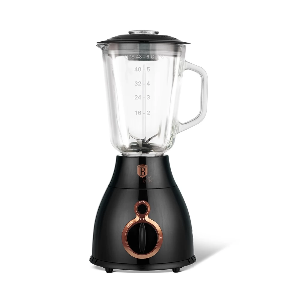 BERLINGER HAUS BH/9025-AF Turmixgép üvegkancsóval 1.5L fekete-rose gold