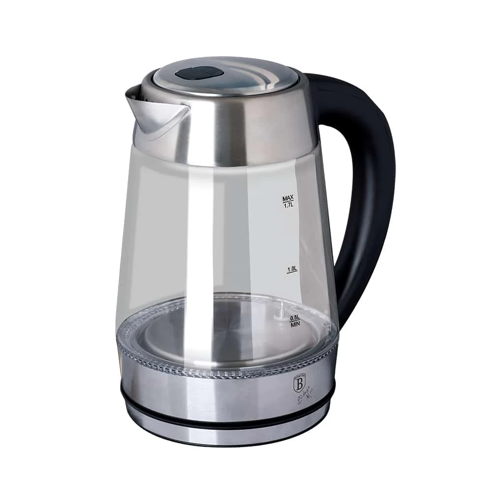 BERLINGER HAUS BH/9127 Vízforraló üveg 2200W 1.7L Fekete-ezüst