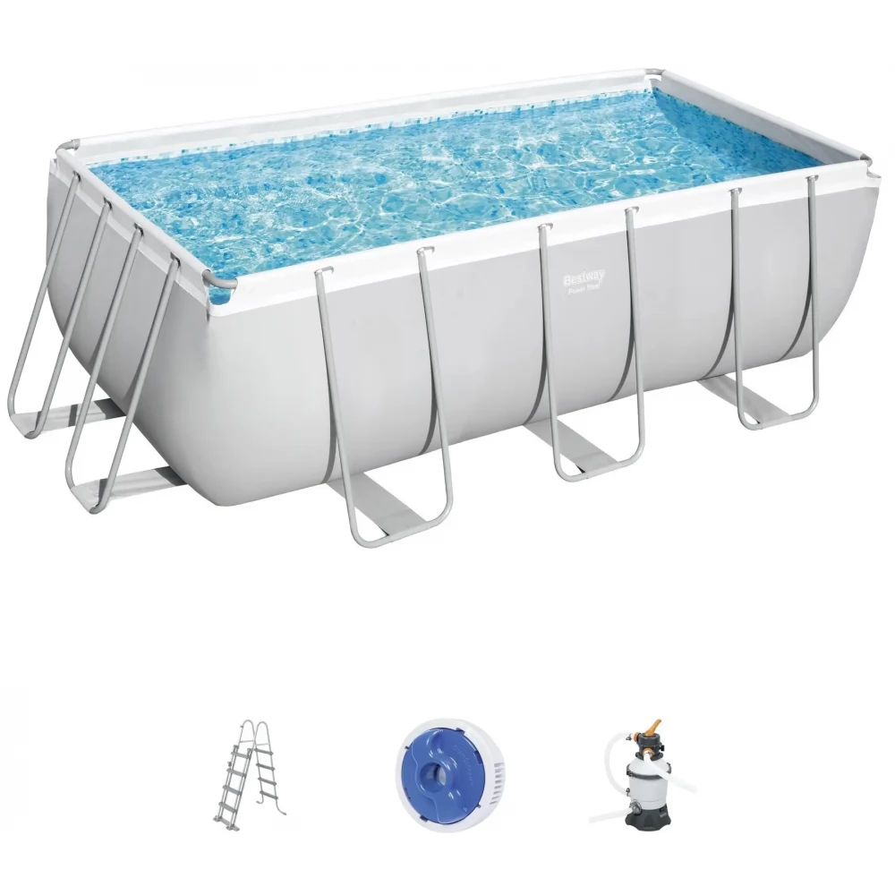 BESTWAY 56457 Power Steel Frame Pool-Set 412 x 201 x 122 cm